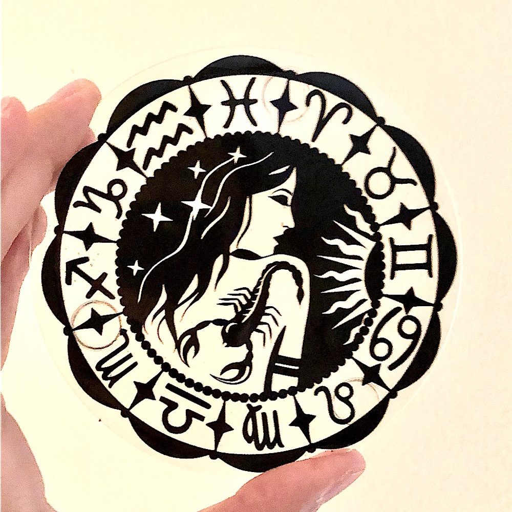 ✨Handmade✨♏️Scorpio  Zodiac Coaster set of 4 - Picture 7 of 8